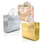15 Gift Bags Luxury Mix Color Set - 5 Rose Gold, 5 Silver, 5 Gold Reusable Gift Bags With White Handles - Ideal As Christmas Gift Bags, Goodie Bags, Birthday Gift Bags - 13Wx5Dx11H Size